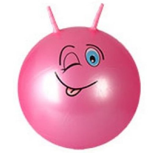 Мяч фитбол "Смайлики" рога, 45 см (розовый) (MiC)