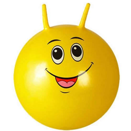 Мяч фитбол "Смайлики" рога, 45 см (желтый) (MiC)