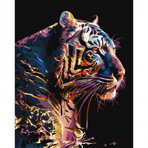 Картина по номерам с красками металлик "Прекрасный зверь" 40х50 см (Ідейка)