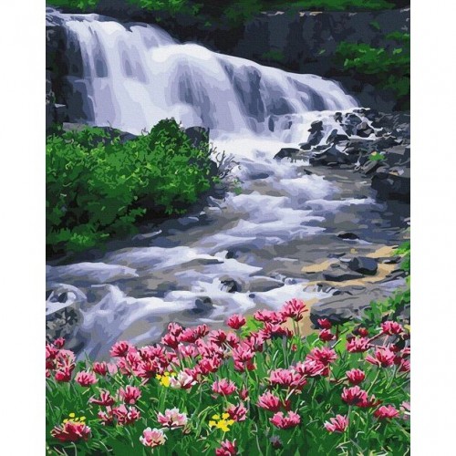 Картина по номерам "Водопад" 40х50 см (Rainbow Art)