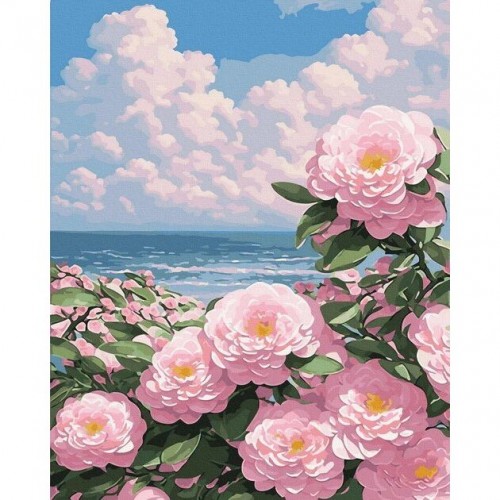 Картина за номерами "Троянди біля моря" 40х50 см (Rainbow Art)