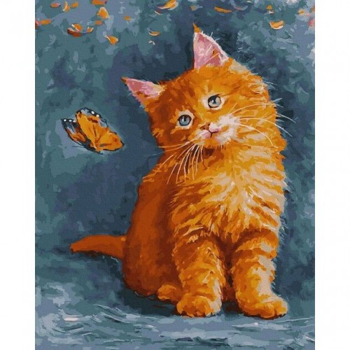 Картина по номерам "Рыжий котенок" 40х50 см (Rainbow Art)