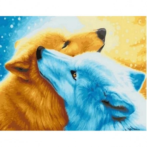 Картина по номерам "Волчья верность" 40х50 см (Rainbow Art)