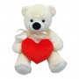 Мʼяка іграшка "Ведмедик з серцем", світлий, 30 см (Селена)