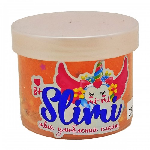 Слайм "Mi-mi Slimi" з глітером, 100 г (персиковий) (Strateg)