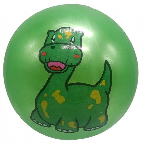 Мяч резиновый "Динозаврики" 23 см (зеленый) (MiC)
