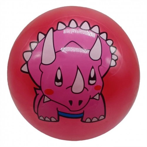 Мяч резиновый "Динозаврики" (красный) (MiC)