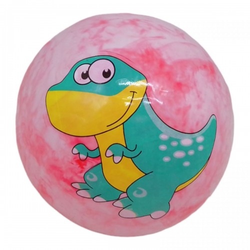Мячик резиновый "Динозавры", красный, 23 см (MiC)