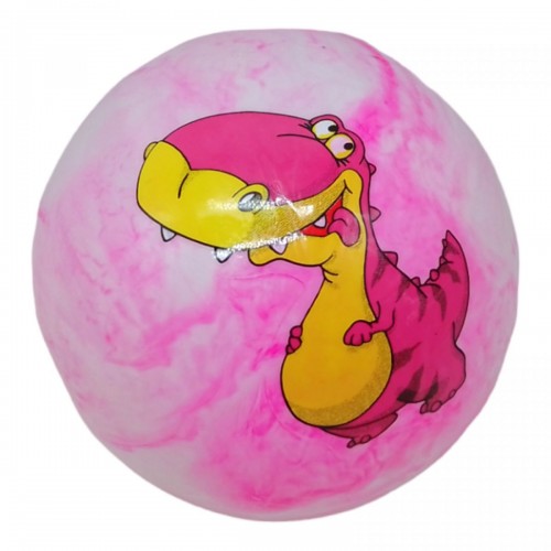 Мячик резиновый "Динозавры", розовый, 23 см (MiC)