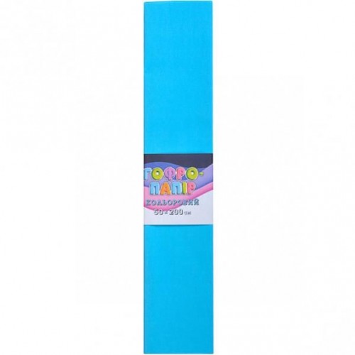 Гофрований папір, 50х200 см (блакитний) (MiC)