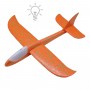 Пенопластовый самолет пенолет, 48 см, со светом (оранжевый) (MiC)