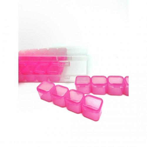Набір контейнерів для стразів (рожевий) (Brushme)