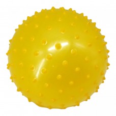 Резиновый мяч массажный, 16 см (желтый)
