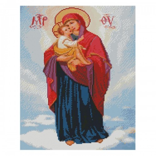 Алмазна мозаїка "Серпнева Божа Матір" 40х50 см (Strateg)