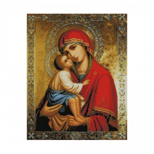 Алмазна мозаїка "Донська ікона Божої Матері" 40х50 см (Strateg)