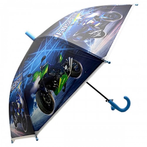 Дитяча парасолька-тростина "Перегони", блакитний (66 см) (MiC)