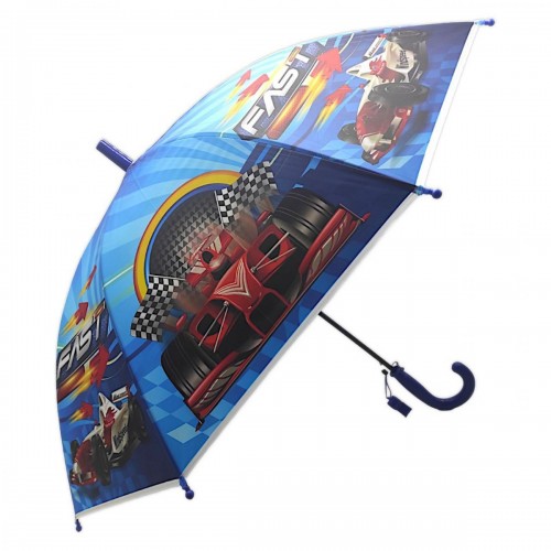 Дитяча парасолька-тростина "Перегони", синій (66 см) (MiC)