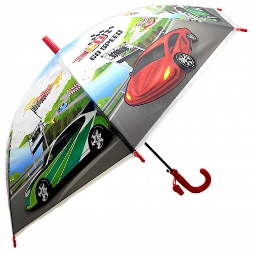 Детский зонт-трость "Автогонки", красный (66 см) (MiC)