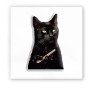 3D стікер "Мем: Чорний кіт" (ціна за 1 шт) (Tattooshka)