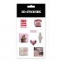 Набор 3D стикеров "Pink lover" (8 стикеров) (Tattooshka)