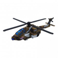 Вертоліт військовий, інерційний, металевий (хакі)