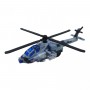 Вертолет военный, инерционный, металлический (серый) (MiC)