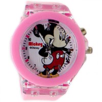 Дитячий наручний годинник, з підсвічуванням (рожевий)