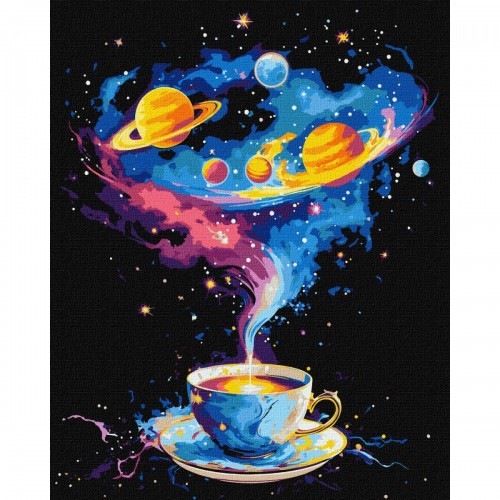 Картина по номерам с красками металлик "Космический вихрь" 40х50 см (Ідейка)