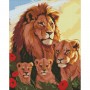 Алмазна мозаїка "Родина левів" 40х50 см (Ідейка)