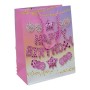 Пакет подарочный "Happy Birthday" (18х10х23 см.), розовый (MiC)