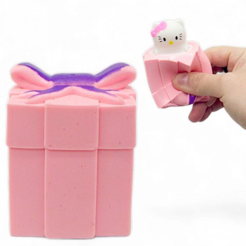 Игрушка-антистресс "Hello Kitty в подарке" (розовый) (MiC)