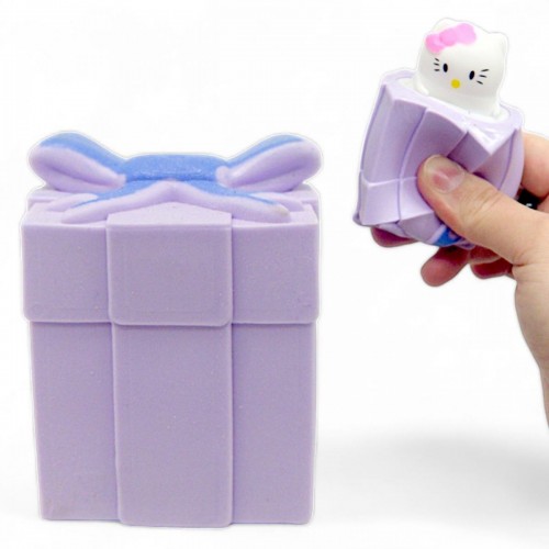 Игрушка-антистресс "Hello Kitty в подарке" (сиреневый) (MiC)