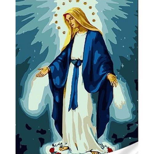 Картина по номерам "Дева Мария" 30х40 см (Strateg)