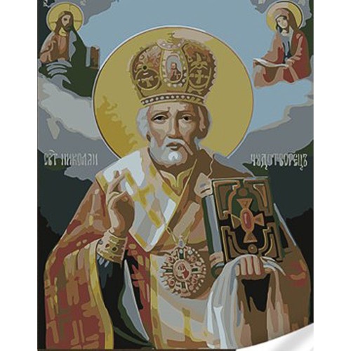 Картина по номерам "Святой Николай" 30х40 см (Strateg)