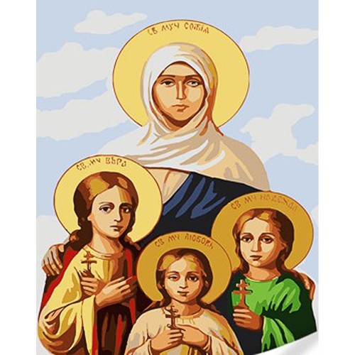 Картина по номерах "Віра, Надія, Любов та їх матір Софія" 30х40 см (Strateg)