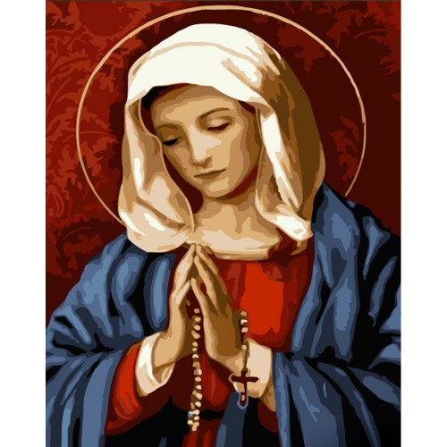Картина по номерам "Дева Мария" 30х40 см (Strateg)
