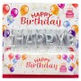 Свічки для торта "Напис- Happy Birtday" срібло 2,5 см (MiC)