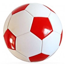 М'яч футбольний білий+червоний
