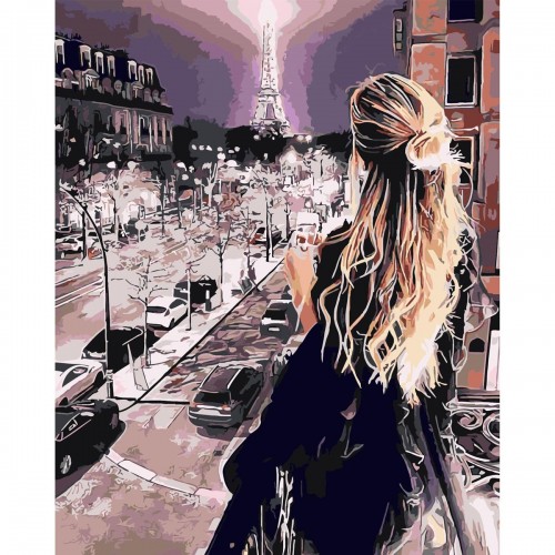 Картина по номерах "Регіна в Парижі" 40х50 см (Оптифрост)