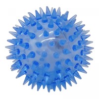 Мячик ежик со светом, 6 см, (голубой)