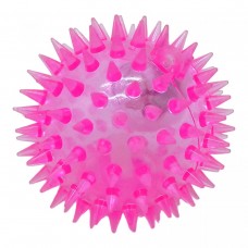 Мячик ежик со светом, 6 см, (розовый)