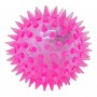 Мячик ежик со светом, 6 см, (розовый) (MiC)