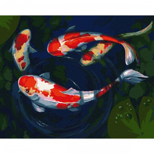 Картина по номерам "Игривые рыбки" 40х50 см (Ідейка)