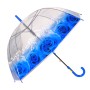 Зонтик трость (прозрачный) "Розы", фиолетовый (MiC)