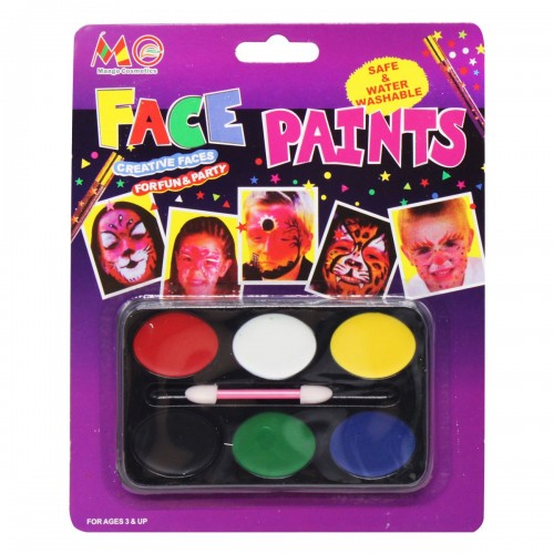 Фарби для обличчя "Аквагрим", 6 кольорів (MiC)