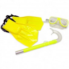 Набор для плавания (маска, ласты, трубка), желтый L/XL 34-38