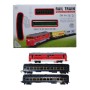Железная дорога "Rail Train", 27 элементов, звук, подсветка, локомотив, 2 вагона (красный) (BAO YU LE)