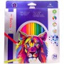 Набір кольорових олівців "Кольорові мазки" 24 кол (33324) (MiC)