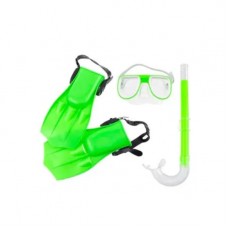 Набір для плавання (маска, трубка, ласти 28-32) , зелений