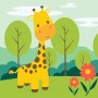 Картина за номерами "Веселий жирафчик" 20х20 см (Strateg)